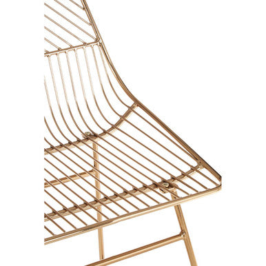 Orsina District Gold Wire Chair – Modern Metal Sculptural Seating
