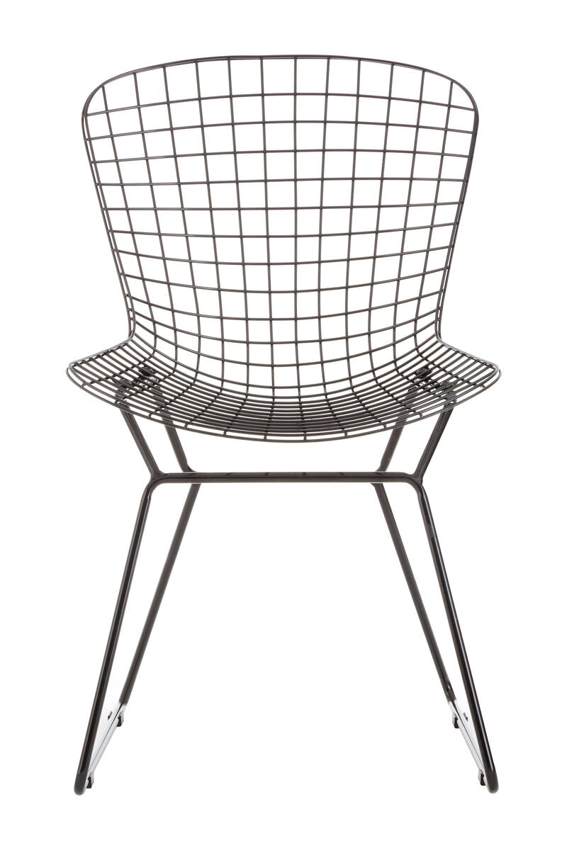 Orsina District Black Metal Wire Chair – Minimalist Industrial Seating