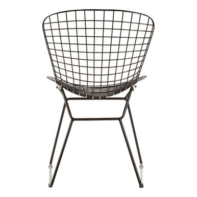 Orsina District Black Metal Wire Chair – Minimalist Industrial Seating
