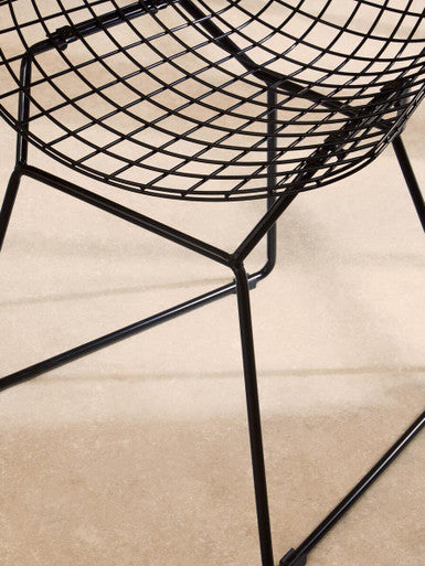Orsina District Black Metal Wire Chair – Minimalist Industrial Seating