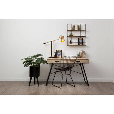 Orsina District Black Metal Wire Chair – Minimalist Industrial Seating