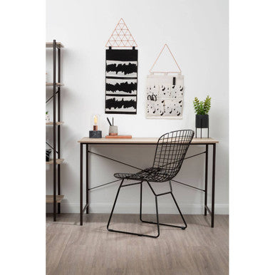 Orsina District Black Metal Wire Chair – Minimalist Industrial Seating