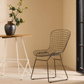 Orsina District Bronze Metal Wire Grid Dining Chair – Industrial Style
