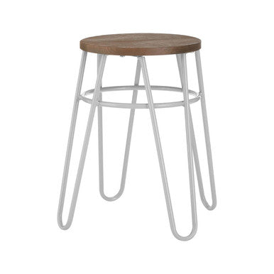 Orsina District Grey Metal Hairpin Stool – Industrial Kitchen Seating