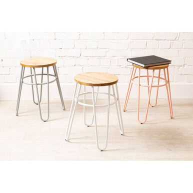 Orsina District Grey Metal Hairpin Stool – Industrial Kitchen Seating