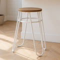 Orsina District Grey Metal Hairpin Stool – Industrial Kitchen Seating