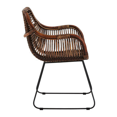 Orsina Java Natural Rattan Gita Chair – Handwoven Modern Accent Seat
