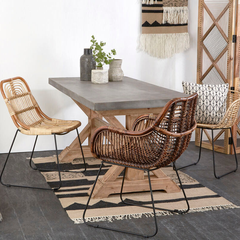 Orsina Java Natural Rattan Gita Chair – Handwoven Modern Accent Seat