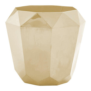 Orsina Allure Champagne Gold Hexagonal Stainless Steel End Table