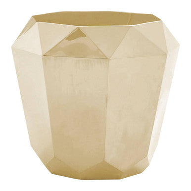 Orsina Allure Champagne Gold Hexagonal Stainless Steel End Table