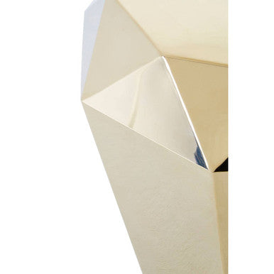 Orsina Allure Champagne Gold Hexagonal Stainless Steel End Table