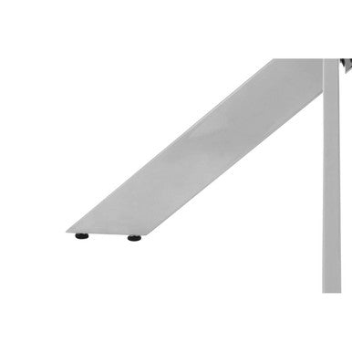 Orsina Allure Rectangular Glass Dining Table with Silver Chrome Base