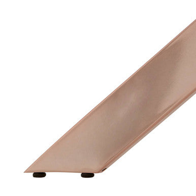 Orsina Allure Rectangular Glass Dining Table | Rose Gold Stainless Steel