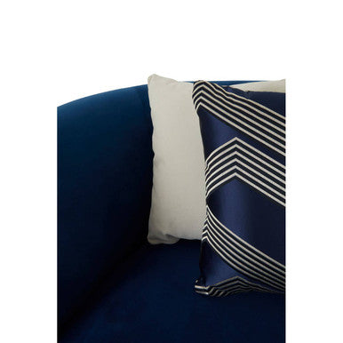 Orsina Renee 5-Seater Corner Sofa – Dark Blue Velvet with Gold Legs