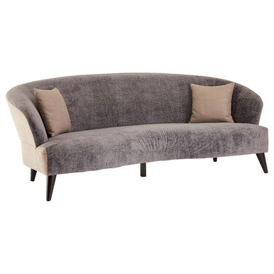 Orsina Reine 3 Seater Grey Velvet Sofa | Two-Tone Modern Couch