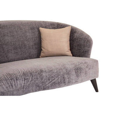 Orsina Reine 3 Seater Grey Velvet Sofa | Two-Tone Modern Couch