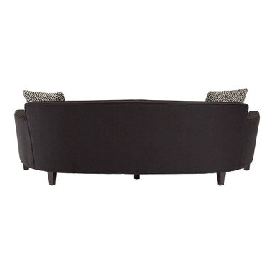 Orsina Rania 3-Seater Black Dimity Fabric Sofa – Modern Chevron Weave