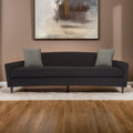 Orsina Rania 3-Seater Black Dimity Fabric Sofa – Modern Chevron Weave