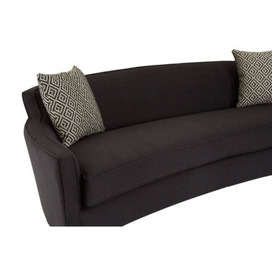 Orsina Rania 3-Seater Black Dimity Fabric Sofa – Modern Chevron Weave