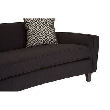 Orsina Rania 3-Seater Black Dimity Fabric Sofa – Modern Chevron Weave