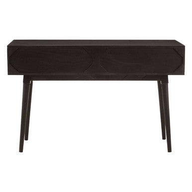 Orsina Malta Black Mango Wood Console Table with Gold Star Drawers