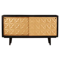 Orsina Malta Sideboard – Mango Wood Storage with Gold Sliding Doors