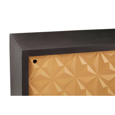 Orsina Malta Sideboard – Mango Wood Storage with Gold Sliding Doors