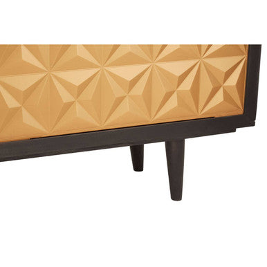 Orsina Malta Sideboard – Mango Wood Storage with Gold Sliding Doors