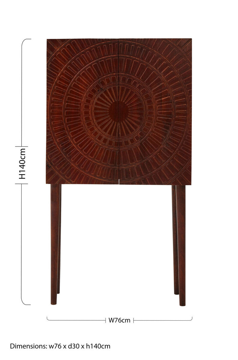 Orsina Vence Mango Wood Accent Cabinet – Natural Tribal Storage