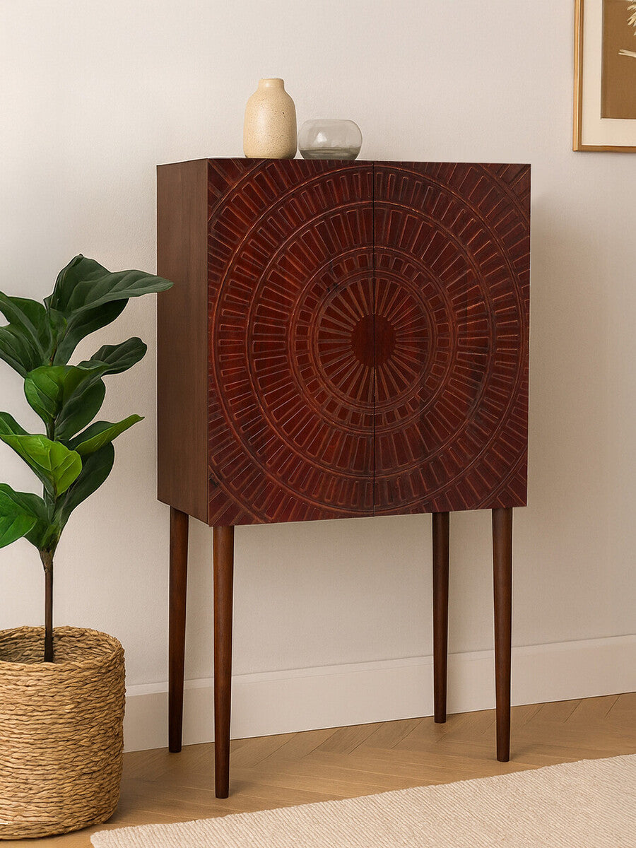 Orsina Vence Mango Wood Accent Cabinet – Natural Tribal Storage