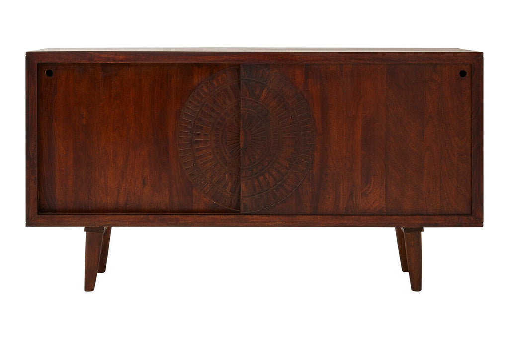 Orsina Vence Mango Wood Sideboard – Carved Brown Wooden Buffet
