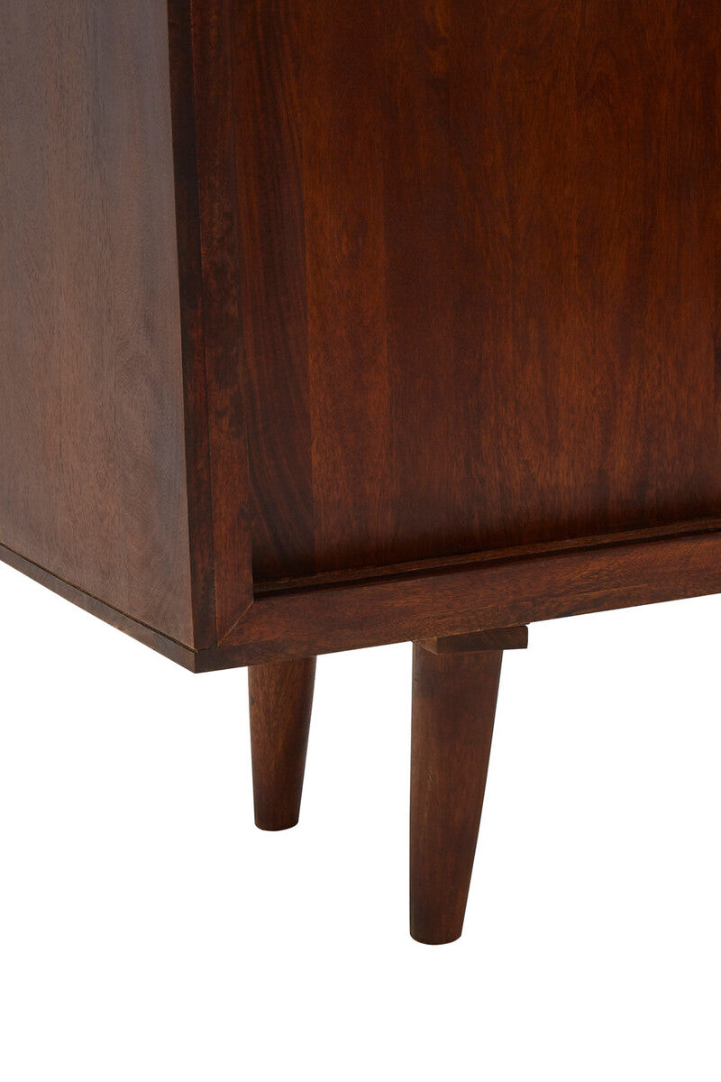 Orsina Vence Mango Wood Sideboard – Carved Brown Wooden Buffet