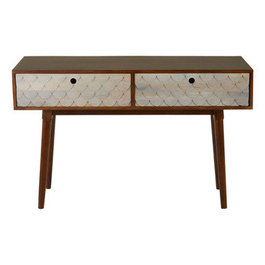 Orsina Mango Wood Console Table – 2 Drawer Coastal Pastel Wash