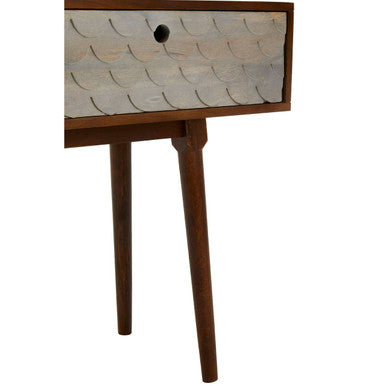 Orsina Mango Wood Console Table – 2 Drawer Coastal Pastel Wash
