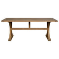 Orsina Lyon Aged Grey Oak Dining Table – Solid Wood Cross Base