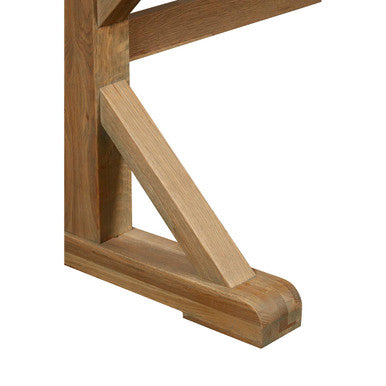 Orsina Lyon Aged Grey Oak Dining Table – Solid Wood Cross Base