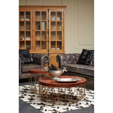 Orsina Lyon Natural Oak Wood Large Cabinet – Tall 6-Shelf Storage