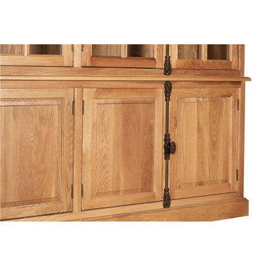 Orsina Lyon Natural Oak Wood Large Cabinet – Tall 6-Shelf Storage