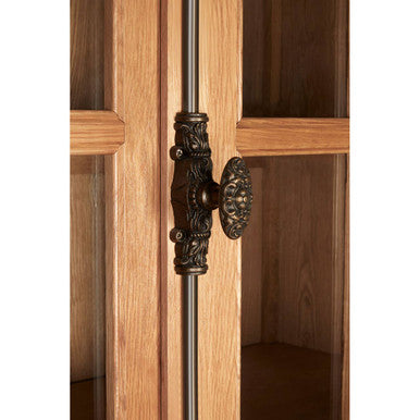 Orsina Lyon Natural Oak Wood Large Cabinet – Tall 6-Shelf Storage