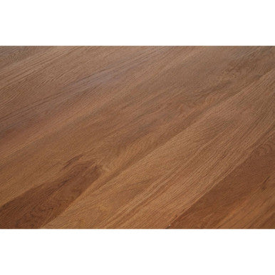 Orsina Lyon Round Natural Oak Wood Dining Table with Pedestal Base