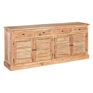 Orsina Lyon Oak Wood Sideboard – Whitewash Finish Storage Cabinet