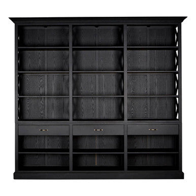 Orsina Lyon Black Birchwood Large Cabinet – Modern Storage Display