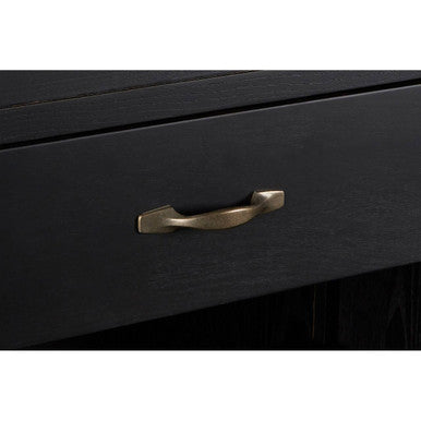 Orsina Lyon Black Birchwood Large Cabinet – Modern Storage Display