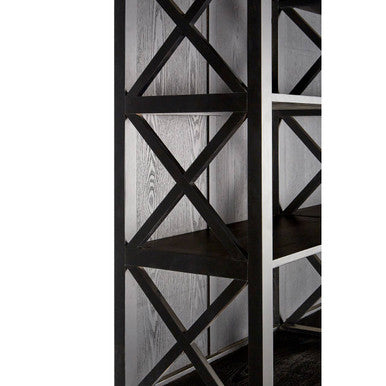 Orsina Lyon Black Birchwood Large Cabinet – Modern Storage Display