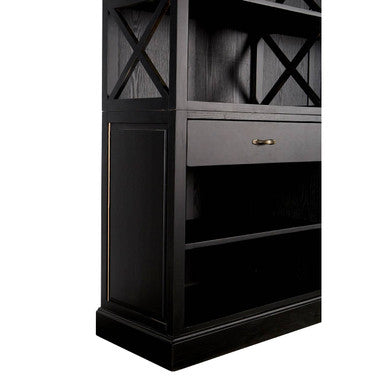 Orsina Lyon Black Birchwood Large Cabinet – Modern Storage Display
