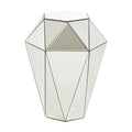 Orsina Kensington Townhouse Silver Mirrored Faceted Side Table