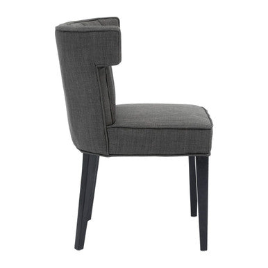 Orsina Oria Grey Fabric Dining Chair | Tufted Modern Seating