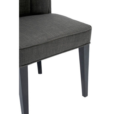 Orsina Oria Grey Fabric Dining Chair | Tufted Modern Seating