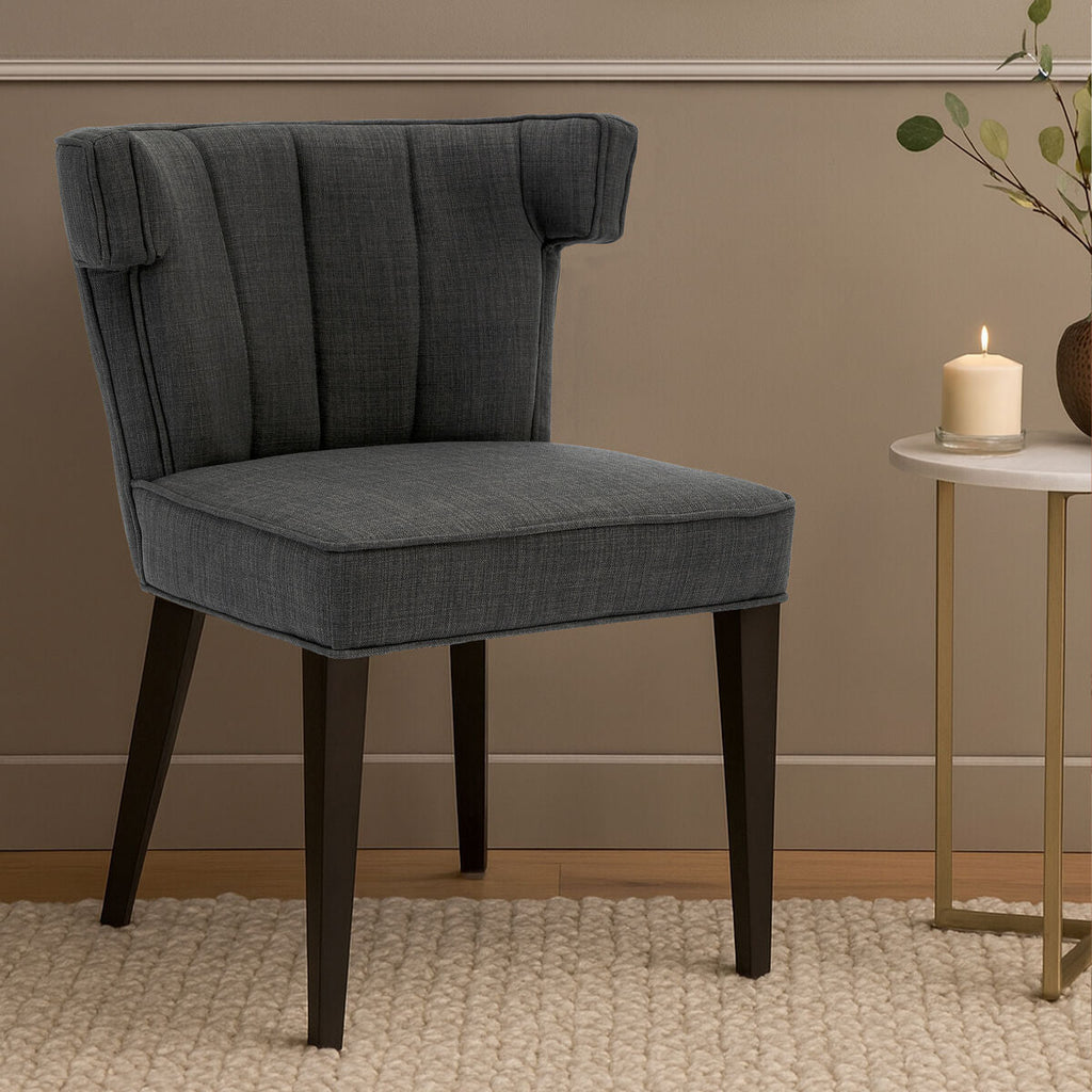 Orsina Oria Grey Fabric Dining Chair | Tufted Modern Seating