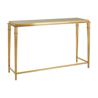 Alvaro White Marble Console Table | Gold Stainless Steel Frame | Orsina